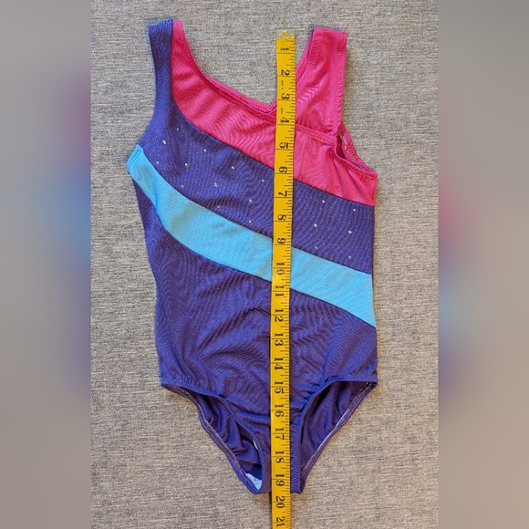 Colorful Girls Gymnastics Leotard Bodysuit Size 6 - Picture 5 of 7